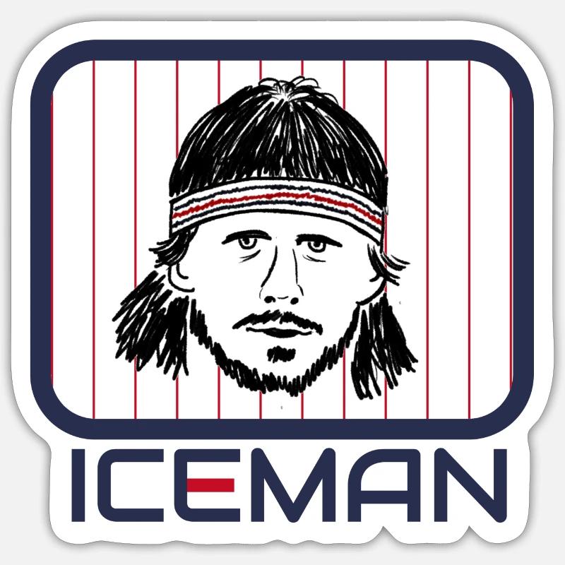 Iceman - Sticker taille S (10 x 10 cm) - blanc mat