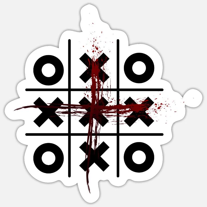 Tic Tac Toe - Sticker size S (10 x 10 cm) - white matte
