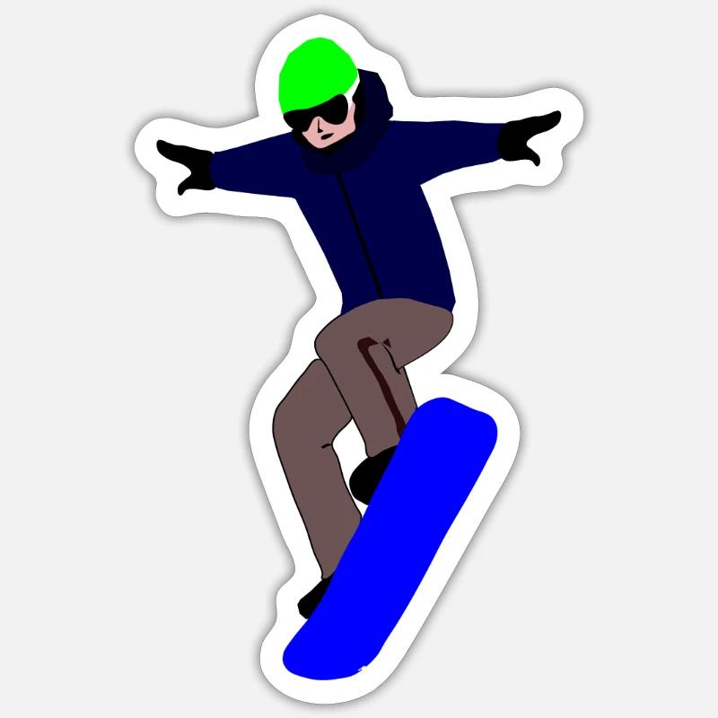 snowboard Sticker Größe S (10 x 10 cm)