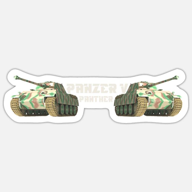 PANTHER - Sticker taille S (10 x 10 cm) - blanc mat