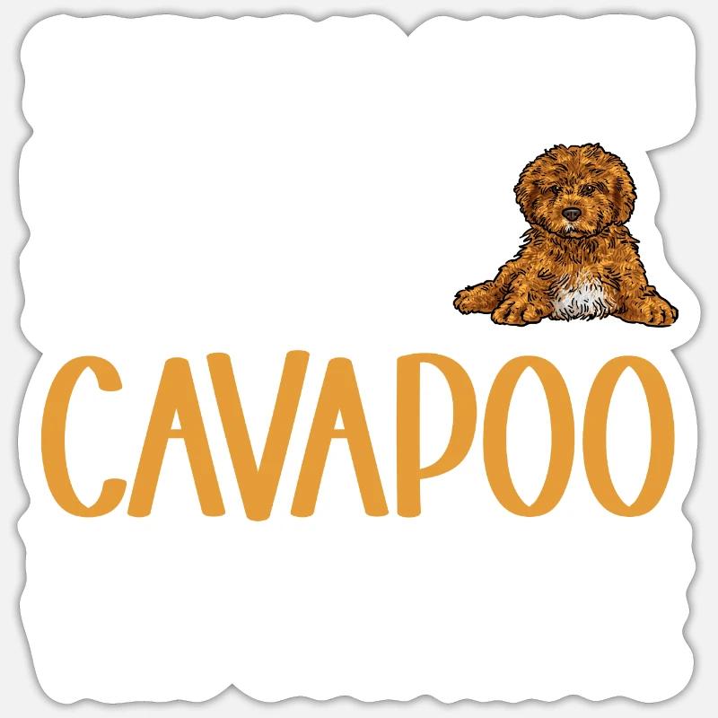 Cavapoo Cavoodle Capoodle Hund Sticker Größe S (10 x 10 cm)