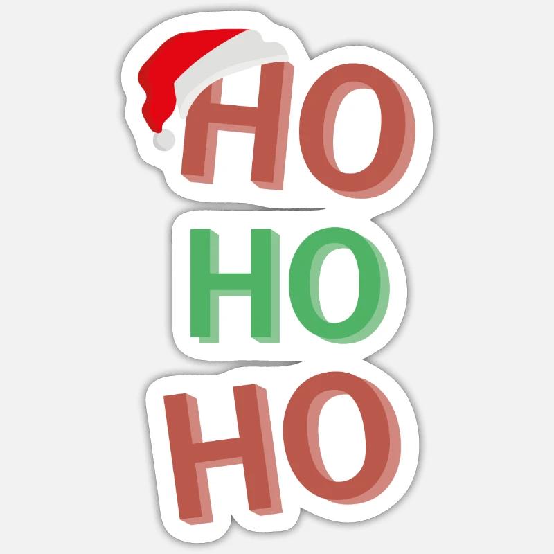 Hohoho - Sticker Größe S (10 x 10 cm) - Mattweiß