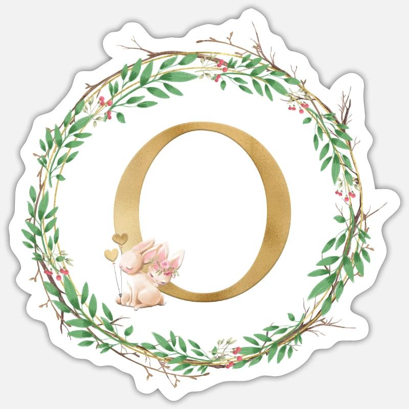 Customizable Monogram O Sticker size S (10 x 10 cm)