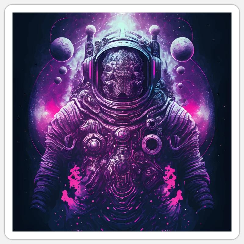 Alien Astronaut Version 2 Sticker Größe S (10 x 10 cm)