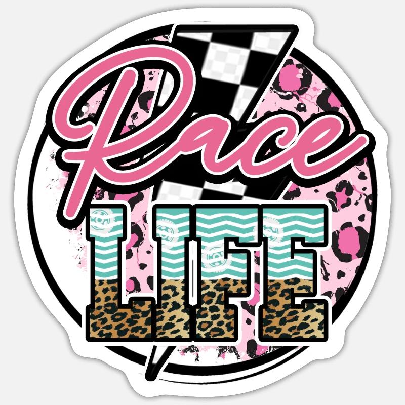 Vie de course Sticker taille S (10 x 10 cm)