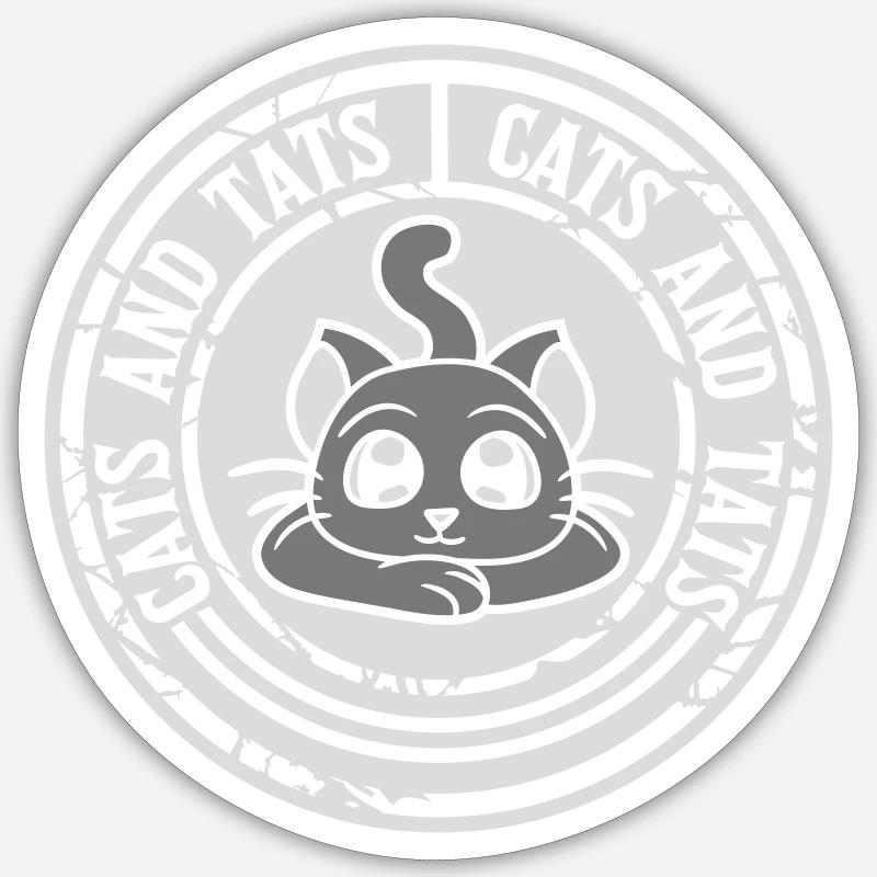 Citation de chats et de tats Sticker taille S (10 x 10 cm)