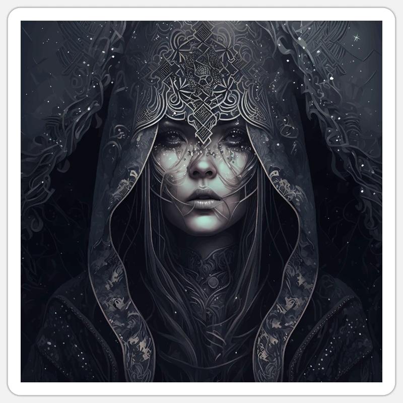 Dark Fantasy Witch Version 2 Sticker size S (10 x 10 cm)