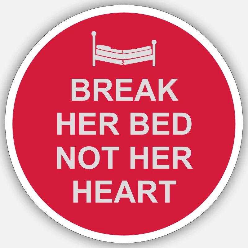 briser son lit Citation - Sticker taille S (10 x 10 cm) - blanc mat