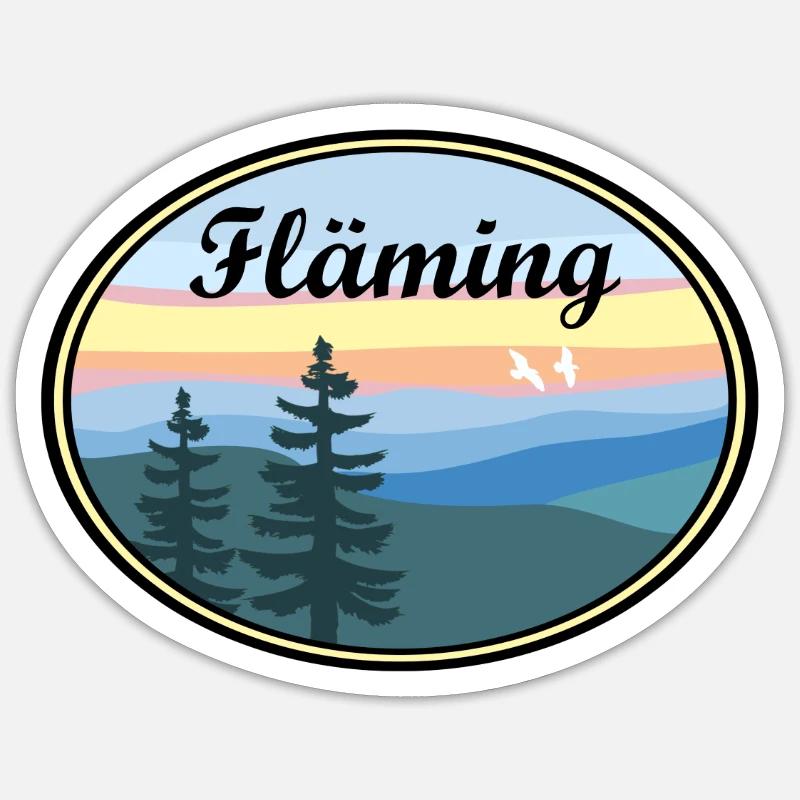 Fläming Landschaft - Sticker Größe S (10 x 10 cm) - Mattweiß