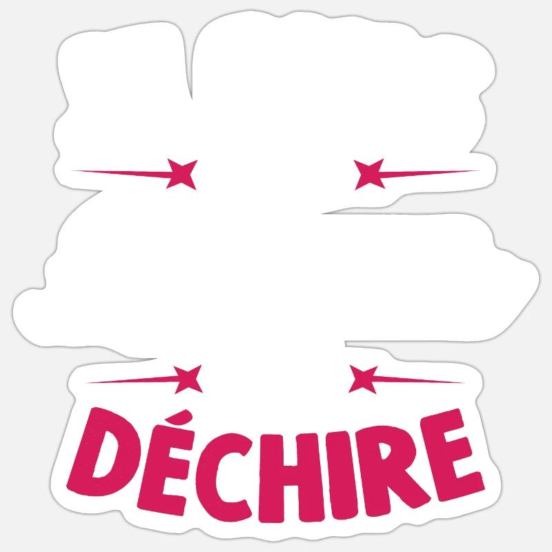 Je suis une assistante qui déchire - Sticker taille S (10 x 10 cm) - blanc mat