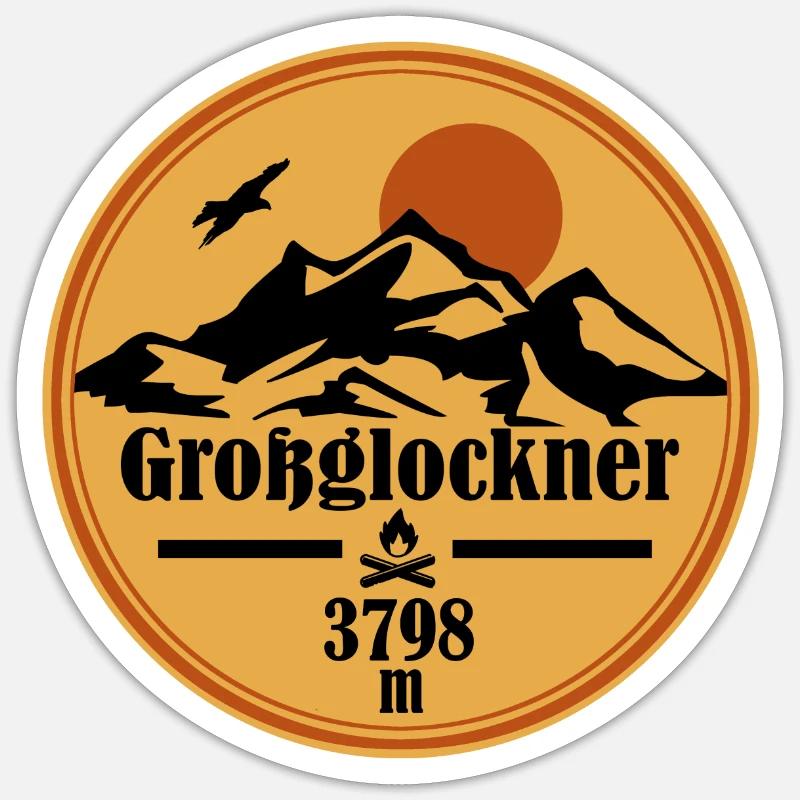 Grossglockner - Sticker taille S (10 x 10 cm) - blanc mat