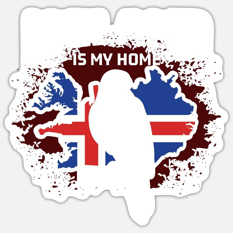 Fierté de l’île d’Islande - Sticker taille S (10 x 10 cm) - blanc mat