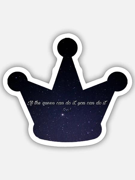 Queen - Sticker Größe S (10 x 10 cm) - Mattweiß