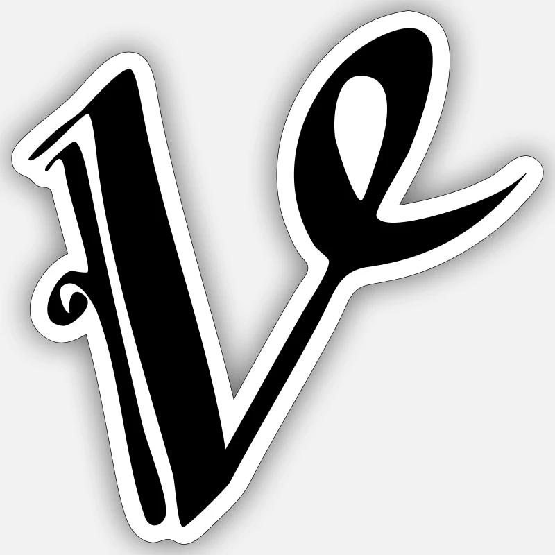 V Sticker size S (10 x 10 cm)