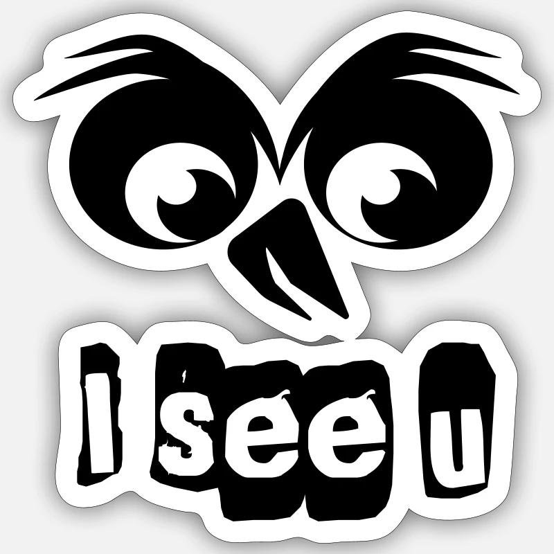 I see u Sticker size S (10 x 10 cm)