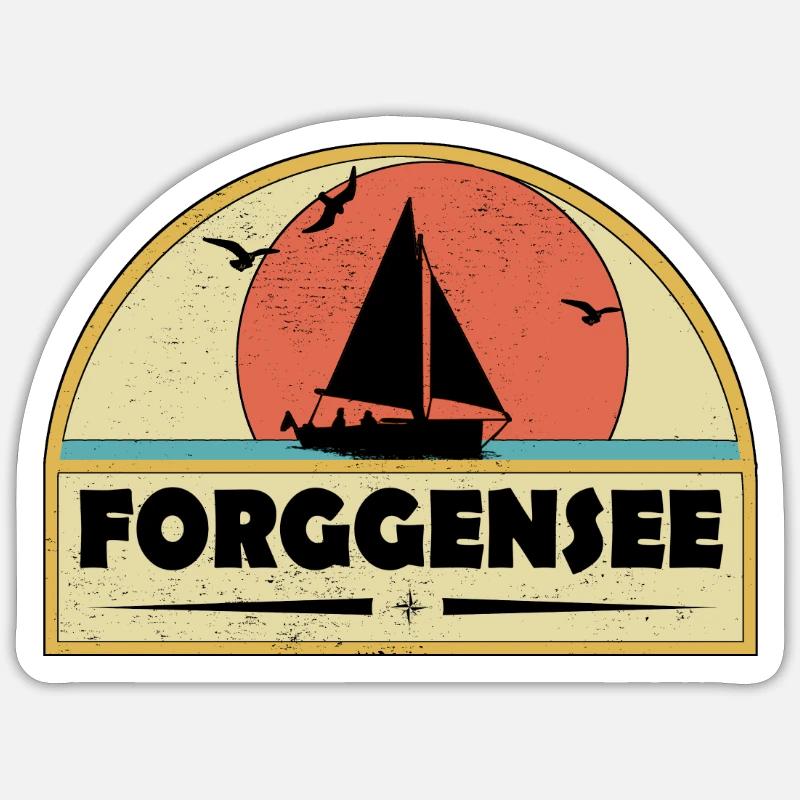 Forggensee - Sticker Größe S (10 x 10 cm) - Mattweiß