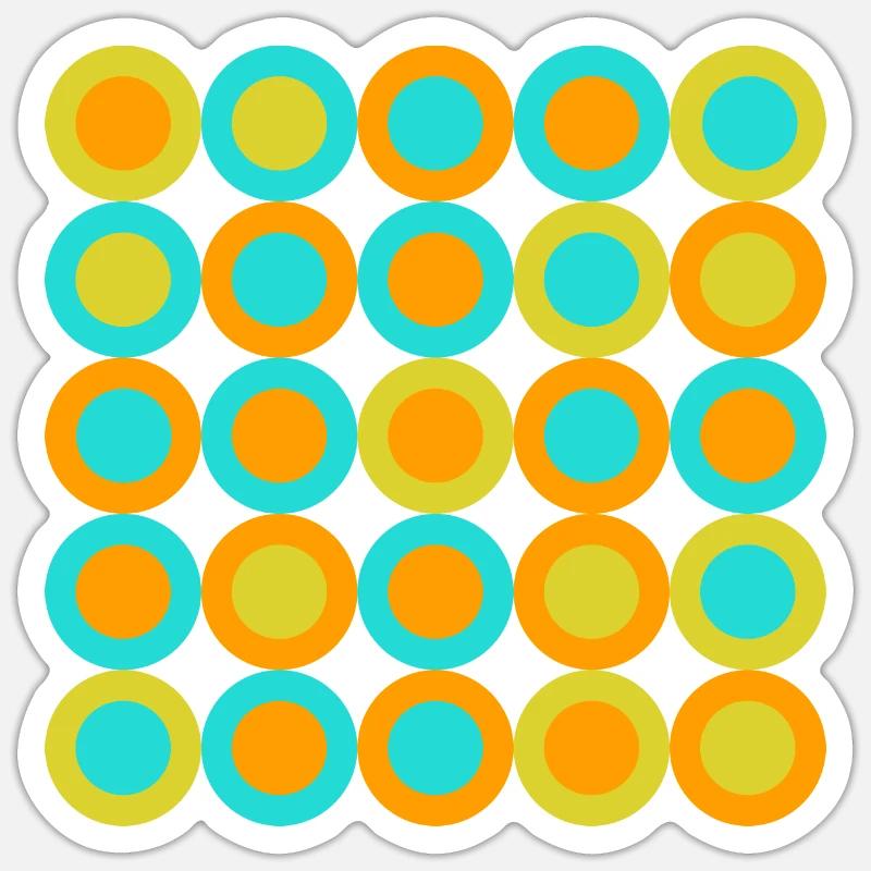 geometric pattern - Sticker Größe S (10 x 10 cm) - Mattweiß