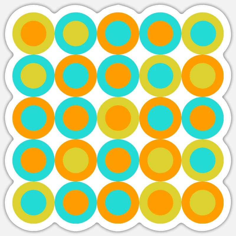 geometric patterns - Sticker Größe S (10 x 10 cm) - Mattweiß