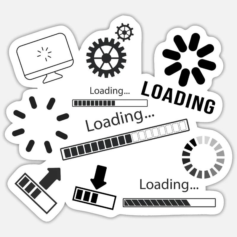 Loading. Load. - Sticker size S (10 x 10 cm) - white matte