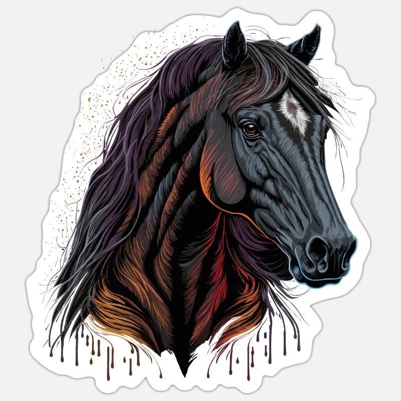 Conception de cavaliers Sticker taille S (10 x 10 cm)