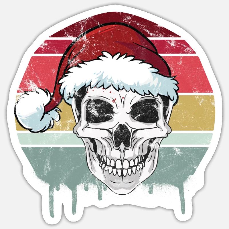 Funny Christmas Skeleton Gift - Sticker size S (10 x 10 cm) - white matte