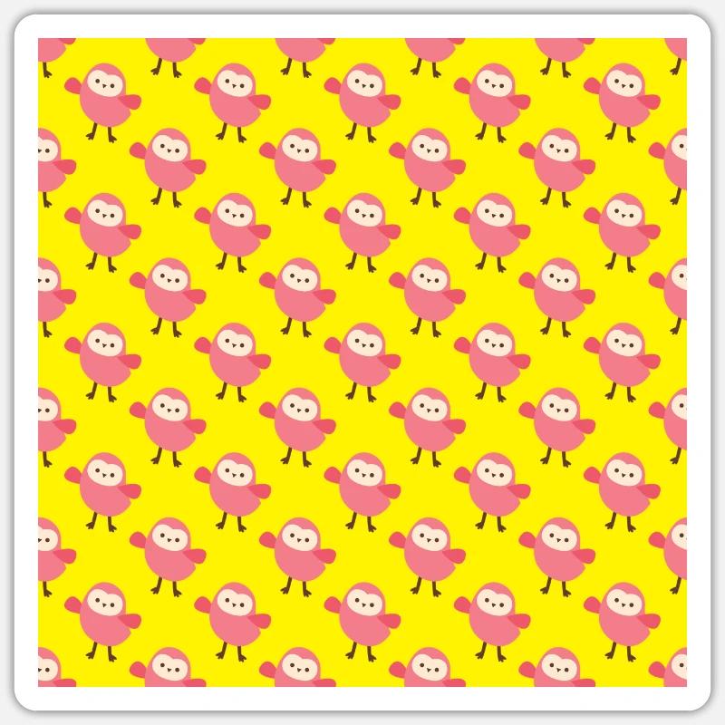 Eule owl owl owl pattern design. Sticker size S (10 x 10 cm)