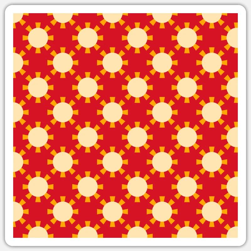 sun sonne sun pattern design gift idea Sticker size S (10 x 10 cm)