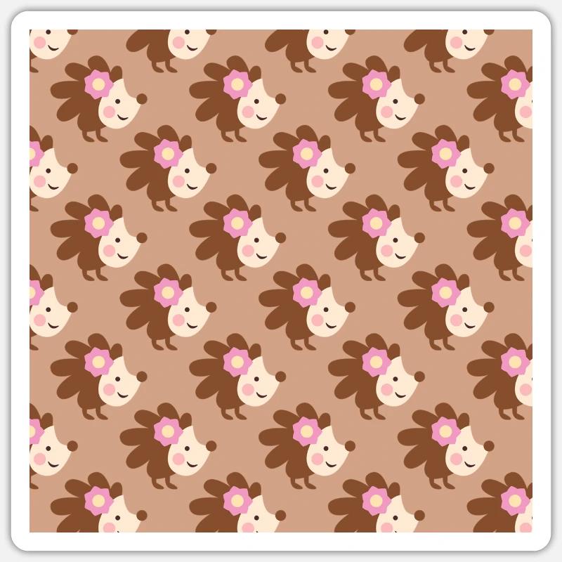 bunte Tiermuster Design Geschenkidee - Sticker Größe S (10 x 10 cm) - Mattweiß