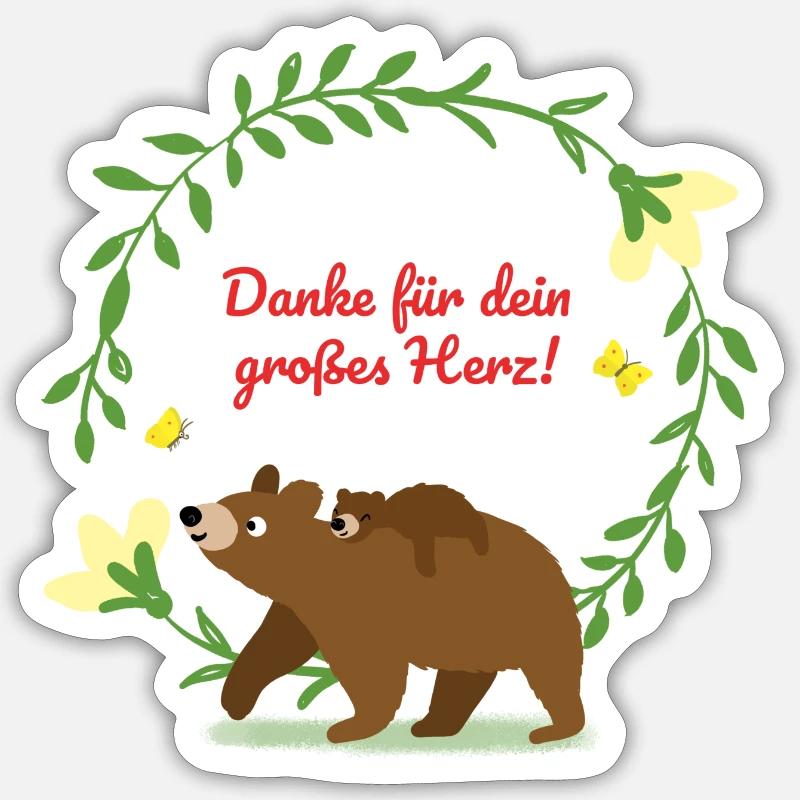 Danke Sticker Größe S (10 x 10 cm)