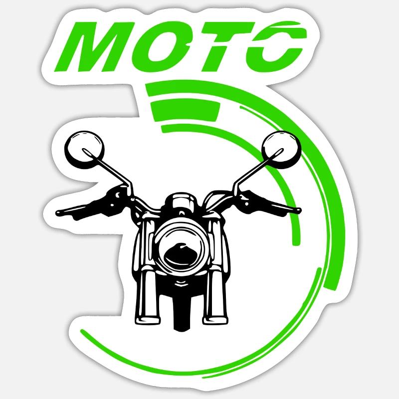 Motorcycle - Sticker size S (10 x 10 cm) - white matte