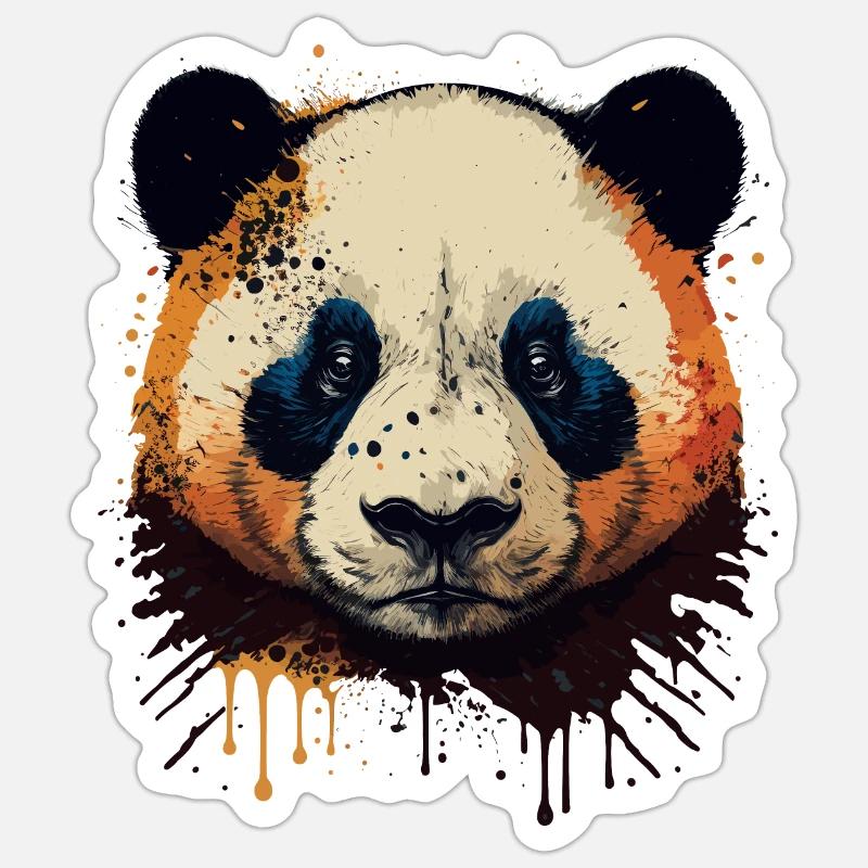 Cute Panda - Sticker size S (10 x 10 cm) - white matte