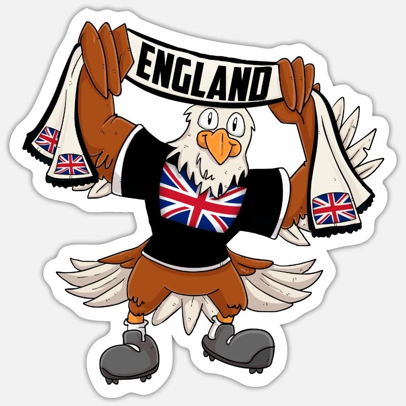 English Eagle - Sticker size S (10 x 10 cm) - white matte