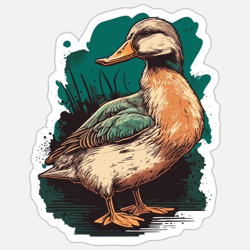Duck for Duck Hunter - Sticker size S (10 x 10 cm) - white matte