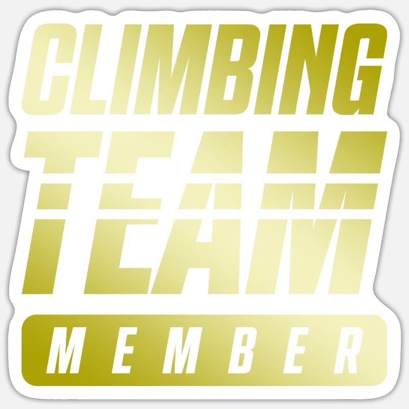 Climbing Team - Sticker Größe S (10 x 10 cm) - Mattweiß