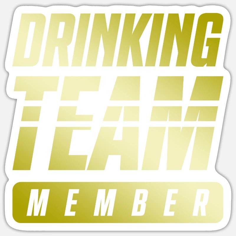 Drinking Team - Sticker size S (10 x 10 cm) - white matte