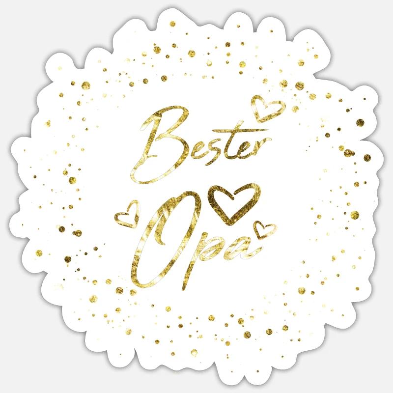 Bester Opa - Sticker Größe S (10 x 10 cm) - Mattweiß