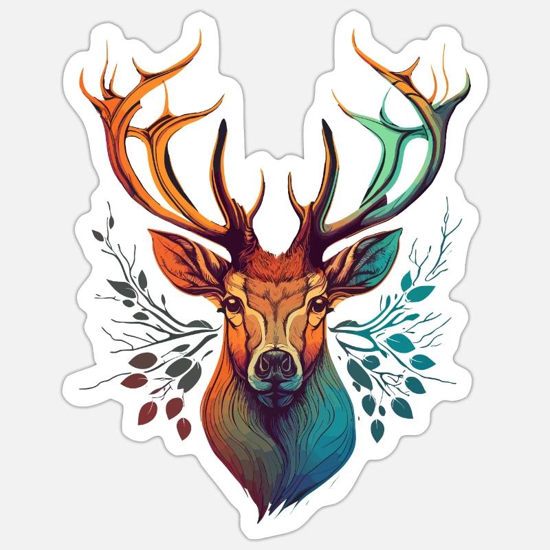 Cute Deer - Sticker size S (10 x 10 cm) - white matte