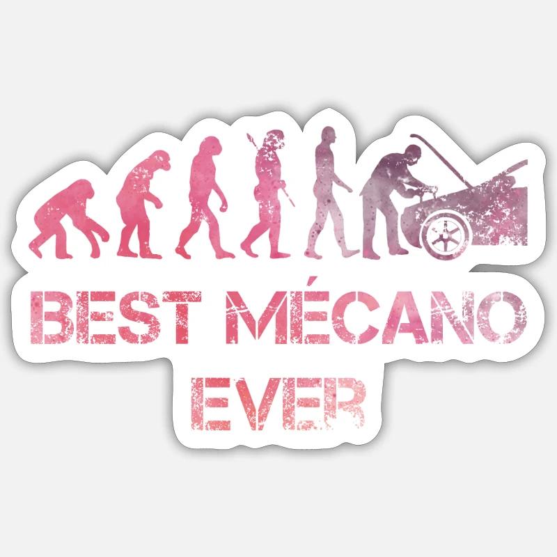 Evolution du best mécano ever Sticker taille S (10 x 10 cm)