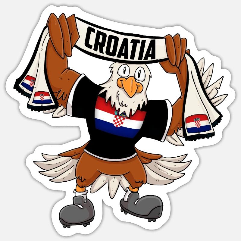 Croatie Eagle Sticker taille S (10 x 10 cm)