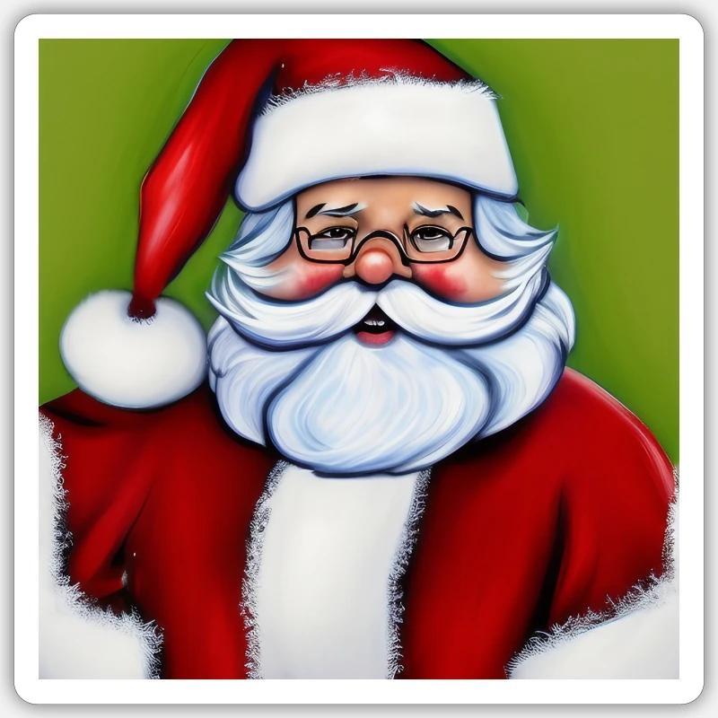 Weihnachtsmann Sticker Größe S (10 x 10 cm)