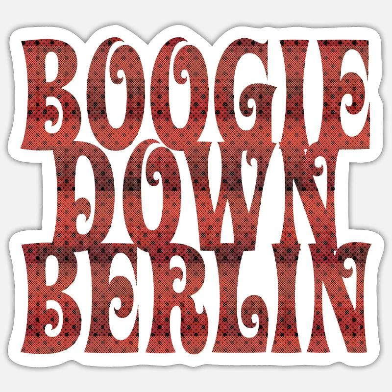 Boogie Down Berlin - Sticker size S (10 x 10 cm) - white matte