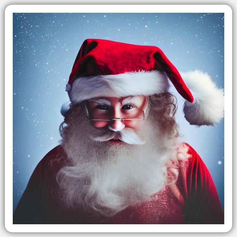 Weihnachtsmann Sticker Größe S (10 x 10 cm)