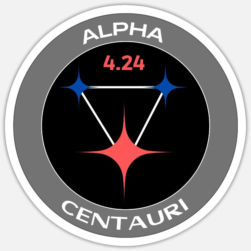 Alpha Centauri 4.24 Design Patch Edition - Sticker Größe S (10 x 10 cm) - Mattweiß