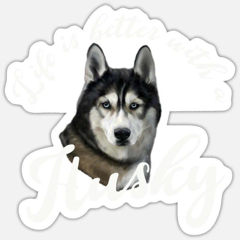 Rauque - Sticker taille S (10 x 10 cm) - blanc mat