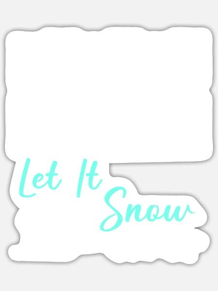Rodeln Wintersport Rutschen - Sticker Größe S (10 x 10 cm) - Mattweiß