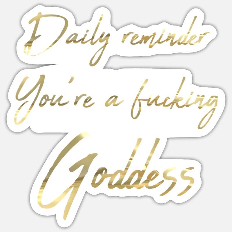 Déesse - Sticker taille S (10 x 10 cm) - blanc mat