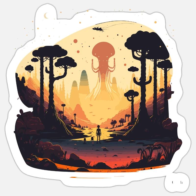 outer space Sticker size S (10 x 10 cm)