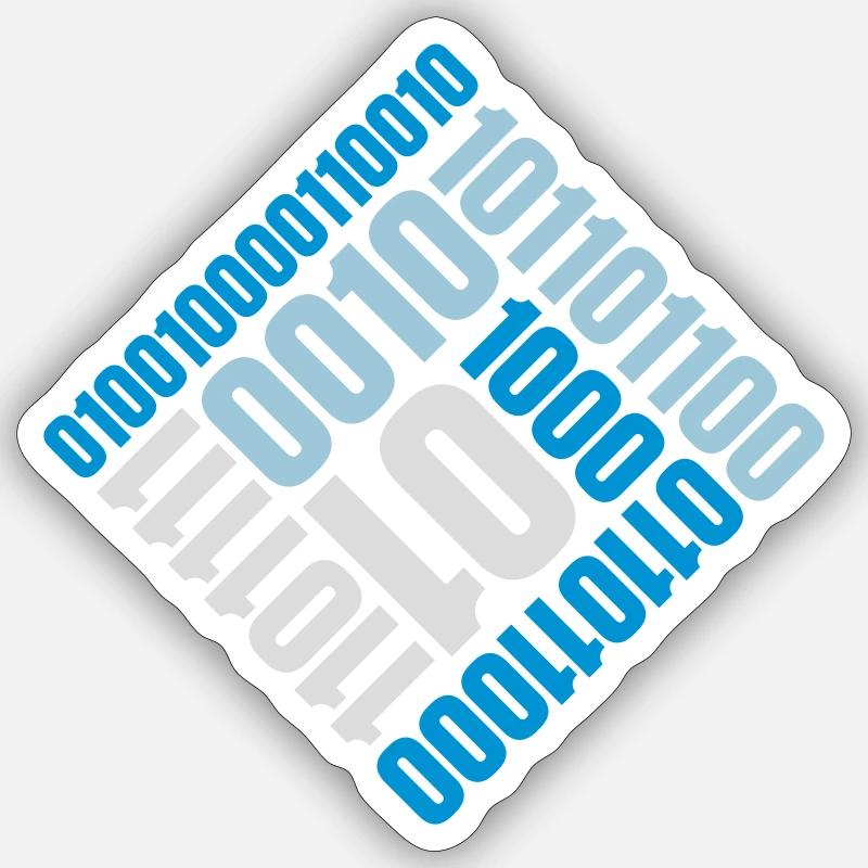 Binary Code Program Language Sticker size S (10 x 10 cm)