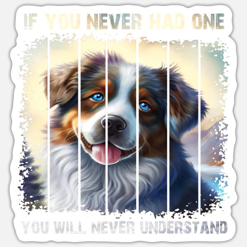 Australian Shepherd - Sticker size S (10 x 10 cm) - white matte