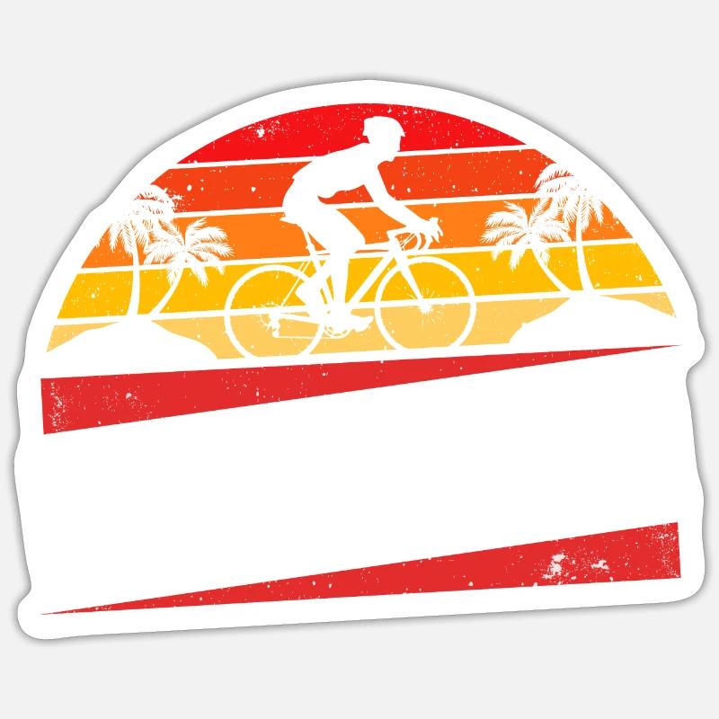 Oh shift - Drôle de cyclisme - Sticker taille S (10 x 10 cm) - blanc mat